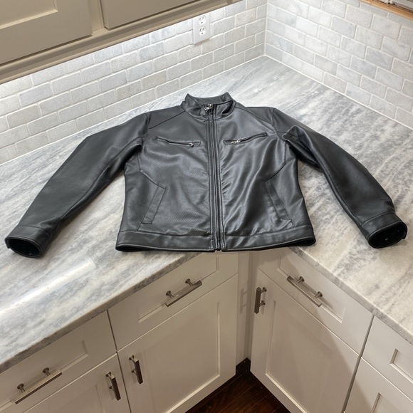 Michael Kors faux leather jacket. Size small, new with tags. - Picture 2 of 13